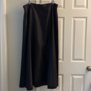 Plus size satin maxi skirt